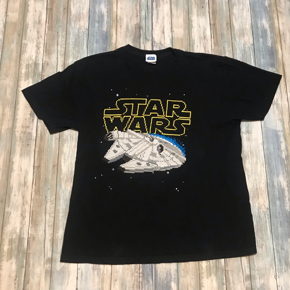 Vintage Star Wars Black T-shirt Size Medium - Picture 1 of 3